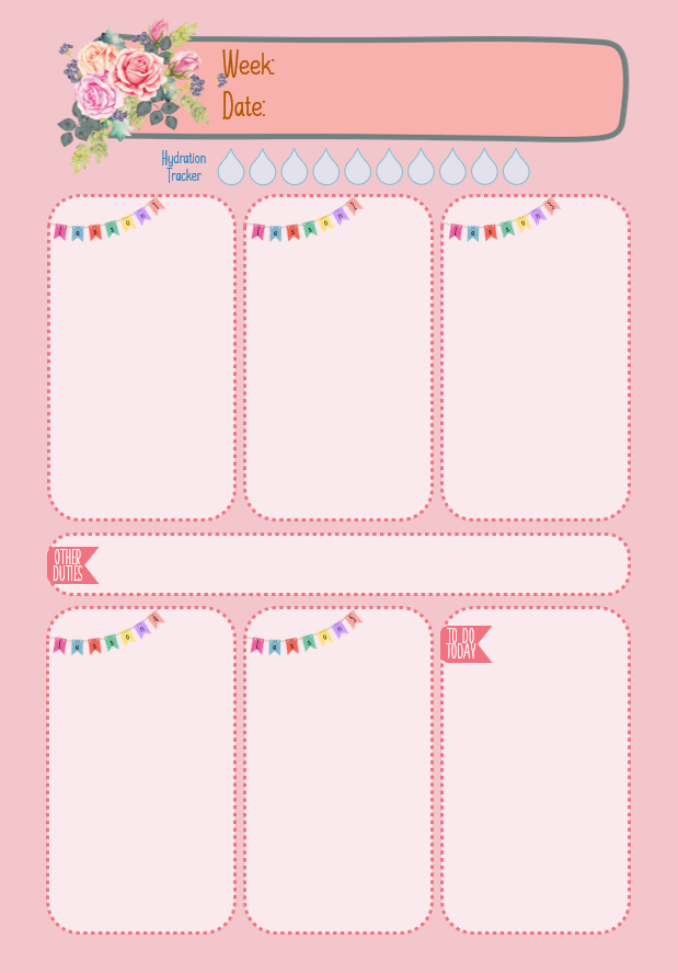 An image showing the Wildflower and Bone Teacher Planner daily planner page.