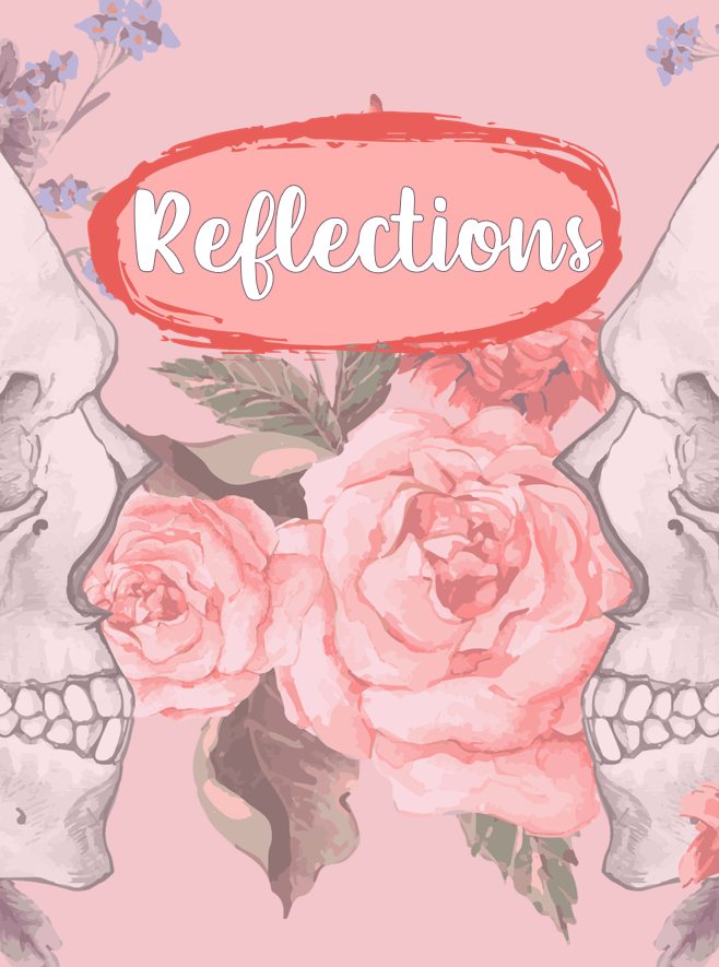 An image showing the Wildflower and Bone Teacher Planner Reflections section divider.