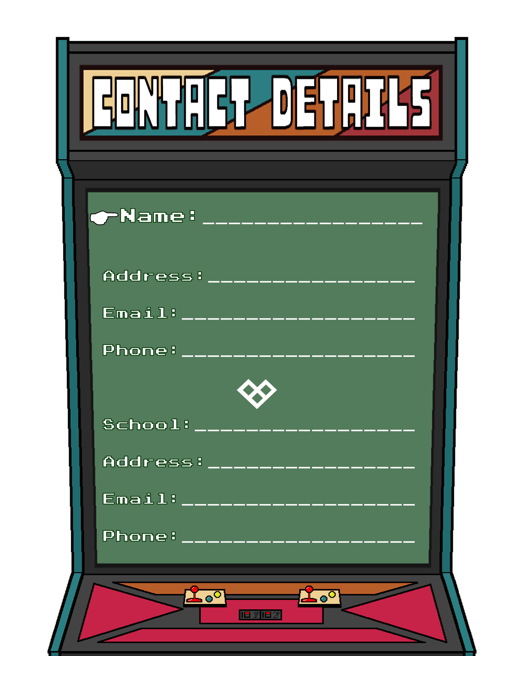 An image showing the Nerdy Retro Gamer contact details page.